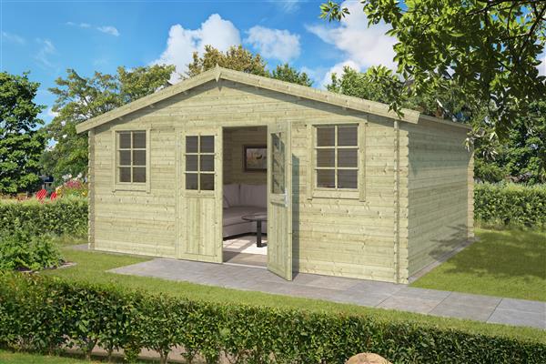 Grote foto blokhut udo 480x300 onbehandeld vuren tuin en terras tuinhuisjes en blokhutten