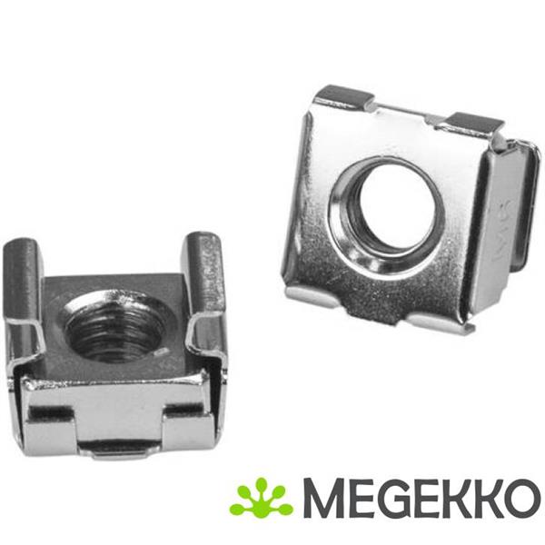 Grote foto startech.com 100 stuks m6 montageschroeven en plaatmoeren voor serverrack computers en software behuizingen en kasten