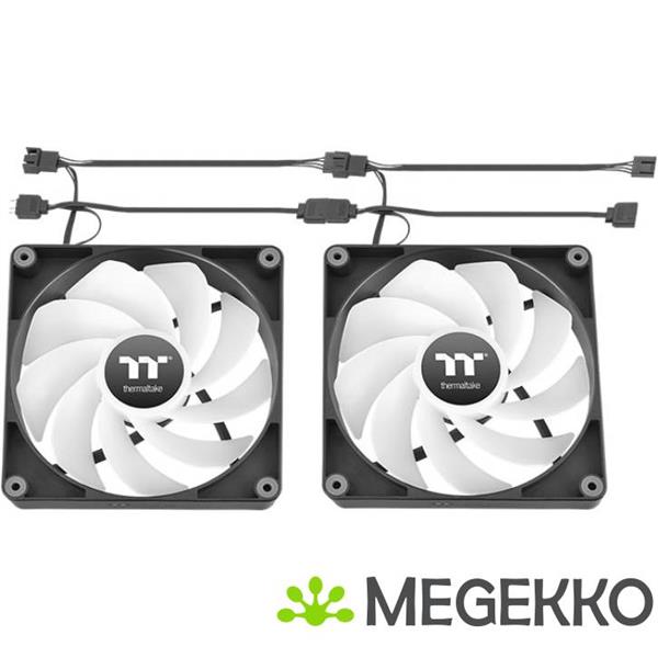 Grote foto thermaltake ct140 reverse argb computer behuizing ventilator 14 cm zwart 2 stuk s computers en software overige computers en software