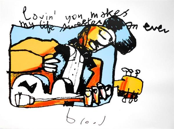 Grote foto herman brood loving you antiek en kunst litho en zeefdrukken