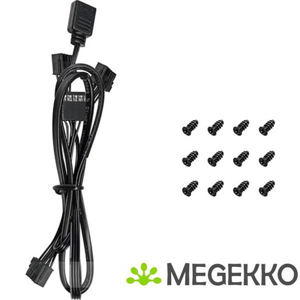 Grote foto deepcool fl12r 3 in 1 computer behuizing ventilator 12 cm zwart 3 stuk s computers en software overige computers en software