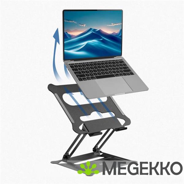 Grote foto act laptopstandaard. aluminium. inklapbaar. traploos in hoogte verstelbaar computers en software overige computers en software