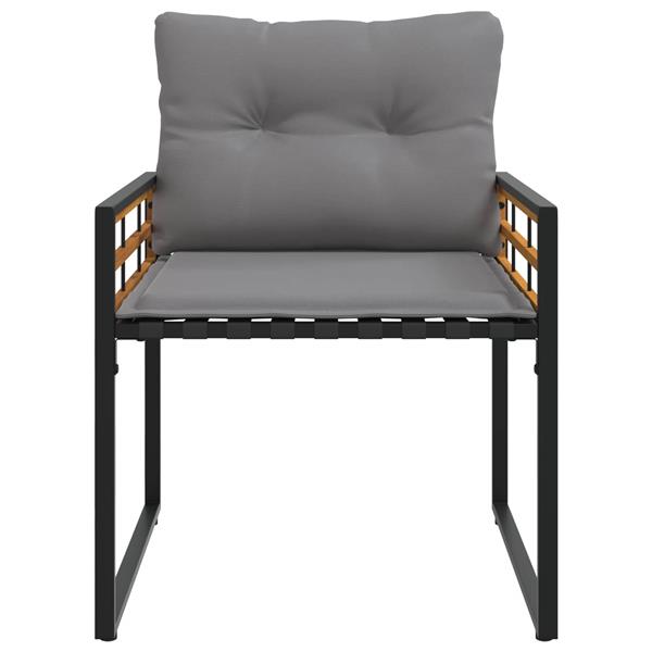 Grote foto vidaxl buitenmeubelset met kussen 3 pcs lichtgrijs tuin en terras tuinmeubelen