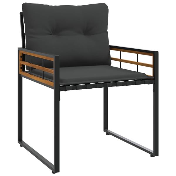 Grote foto vidaxl buitenmeubelset met kussen 3 pcs middelgrijs tuin en terras tuinmeubelen