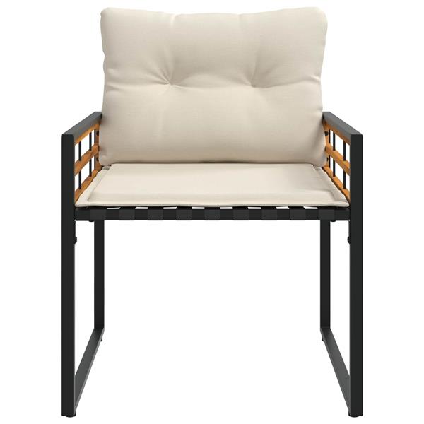 Grote foto vidaxl buitenmeubelset met kussen 3 pcs cr me tuin en terras tuinmeubelen