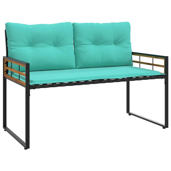 Grote foto vidaxl buitenmeubelset met kussen 4 pcs turquoise tuin en terras tuinmeubelen