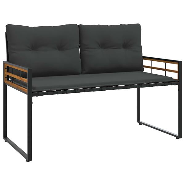 Grote foto vidaxl buitenmeubelset met kussen 4 pcs middelgrijs tuin en terras tuinmeubelen