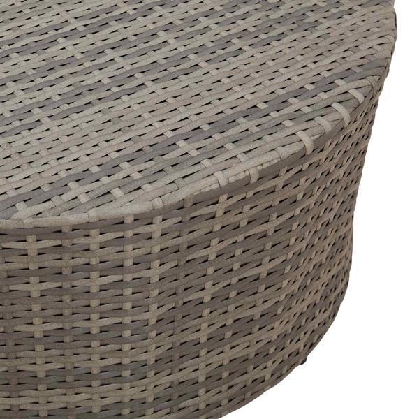 Grote foto vidaxl salontafel voor buiten grijs 68 x 30 cm polyrotan tuin en terras tuinmeubelen