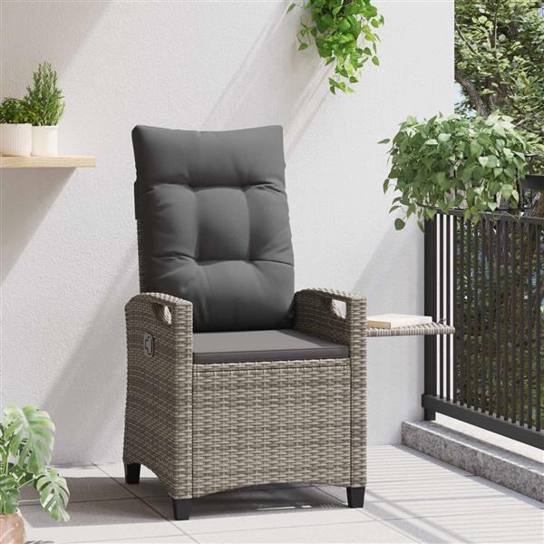 Grote foto vidaxl recliner tuinstoelen 56 x 60 x 112 cm staal tuin en terras tuinmeubelen