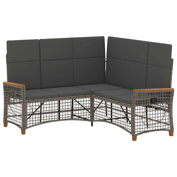 Grote foto vidaxl tuin ligbankset grijs en donkergrijs 164 x 164 x 112 cm tuin en terras tuinmeubelen