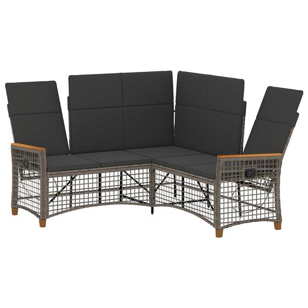 Grote foto vidaxl tuin ligbankset grijs en donkergrijs 164 x 164 x 112 cm tuin en terras tuinmeubelen