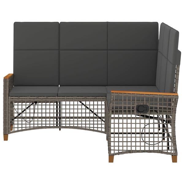 Grote foto vidaxl tuin ligbankset grijs en donkergrijs 164 x 164 x 112 cm tuin en terras tuinmeubelen
