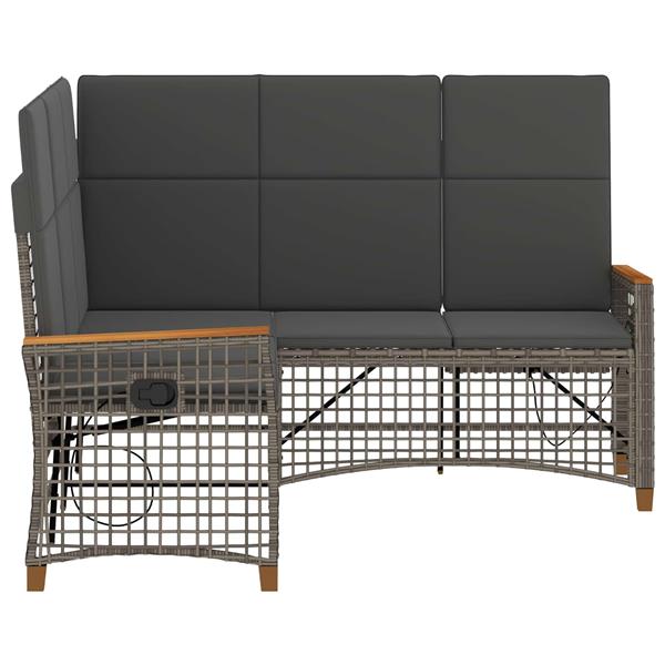 Grote foto vidaxl tuin ligbankset grijs en donkergrijs 164 x 164 x 112 cm tuin en terras tuinmeubelen