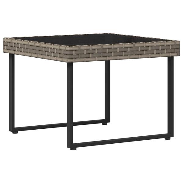 Grote foto vidaxl tuinbankenset met kussen 2 pcs grijs poly rattan en staal tuin en terras tuinmeubelen