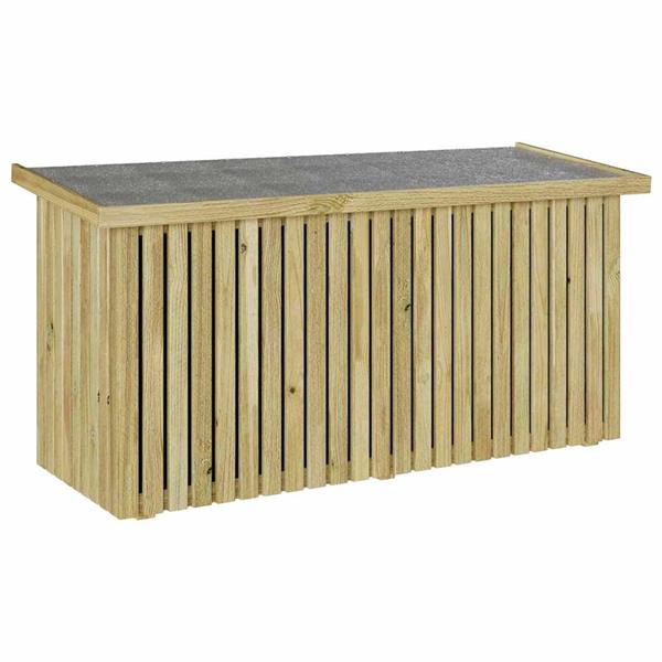 Grote foto vidaxl tuinopslagdoos met opslag naturel 119 x 44 x 58 cm tuin en terras overige tuin en terras
