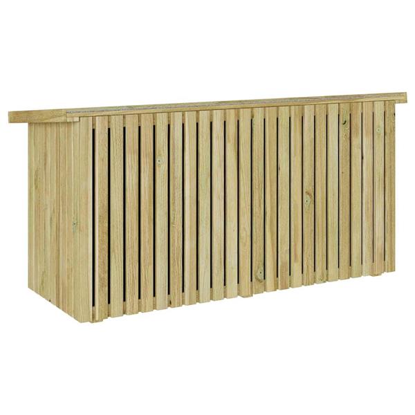 Grote foto vidaxl tuinopslagdoos met opslag naturel 119 x 44 x 58 cm tuin en terras overige tuin en terras