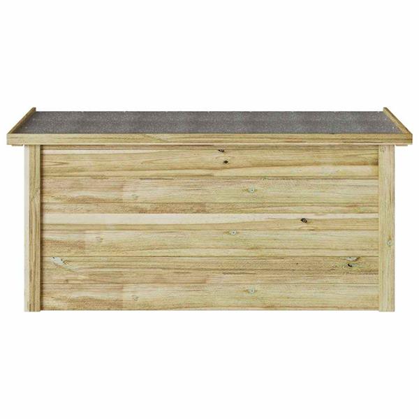 Grote foto vidaxl opbergbox naturel 119 x 44 5 x 58 cm ge mpregneerd grenenhout tuin en terras overige tuin en terras