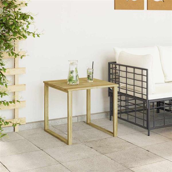 Grote foto vidaxl tafel naturel 50 5 x 50 x 46 cm ge mpregneerd grenenhout tuin en terras tuinmeubelen