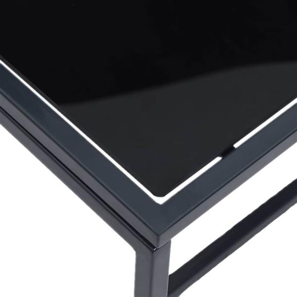 Grote foto vidaxl zonnebedden 2 persoon 3 pcs zwart en anthraciet staal tuin en terras tuinmeubelen