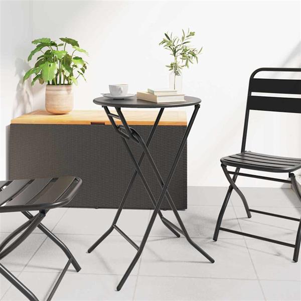 Grote foto vidaxl tuinstafel antraciet 50 x 50 x 72 cm metaal tuin en terras tuinmeubelen