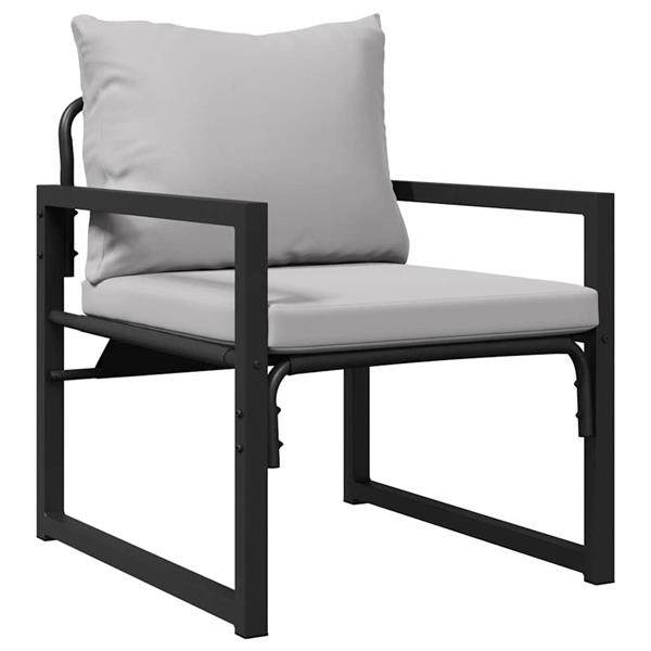 Grote foto vidaxl tuinmeubelen met kussen met kussen 4 pcs lichtgrijs polyester tuin en terras tuinmeubelen