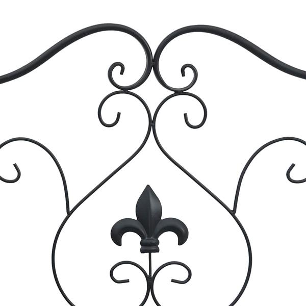 Grote foto vidaxl tuinbank zwart 104 x 54 x 93 cm staal tuin en terras tuinmeubelen