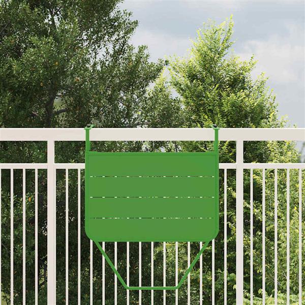 Grote foto vidaxl hangende balkon tafel groen 60 x 39 x 65 cm staal tuin en terras tuinmeubelen