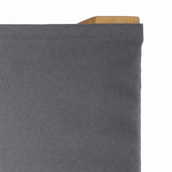 Grote foto vidaxl vouwbare regisseursstoel grijs 55 x 54 x 85 cm massief teakhout tuin en terras tuinmeubelen