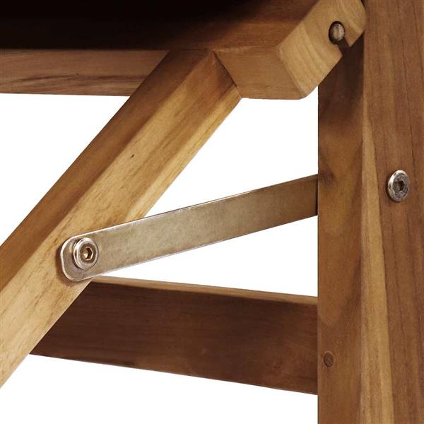 Grote foto vidaxl vouwbare regisseursstoel grijs 55 x 54 x 85 cm massief teakhout tuin en terras tuinmeubelen