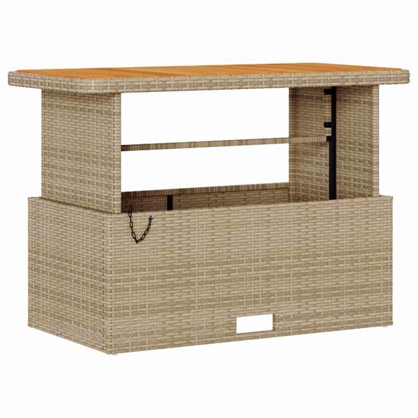 Grote foto vidaxl tuin eettafelset beige poly rattan tuin en terras tuinmeubelen