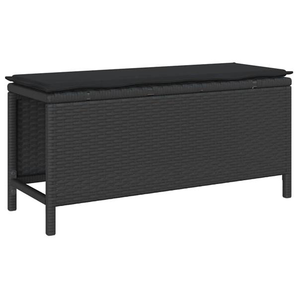 Grote foto vidaxl tuin eettafelset zwart poly rattan tuin en terras tuinmeubelen
