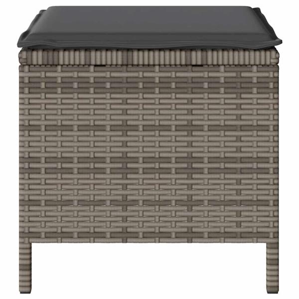 Grote foto vidaxl tuin eettafelset grijs poly rattan tuin en terras tuinmeubelen