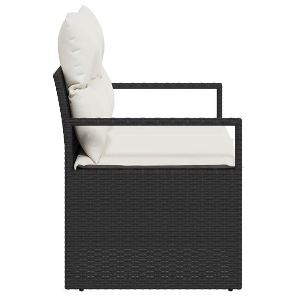 Grote foto vidaxl tuinbank met kussen met opslag 120 x 62 x 69 cm poly rattan tuin en terras tuinmeubelen