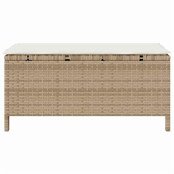 Grote foto vidaxl tuin eettafelset beige poly rattan tuin en terras tuinmeubelen