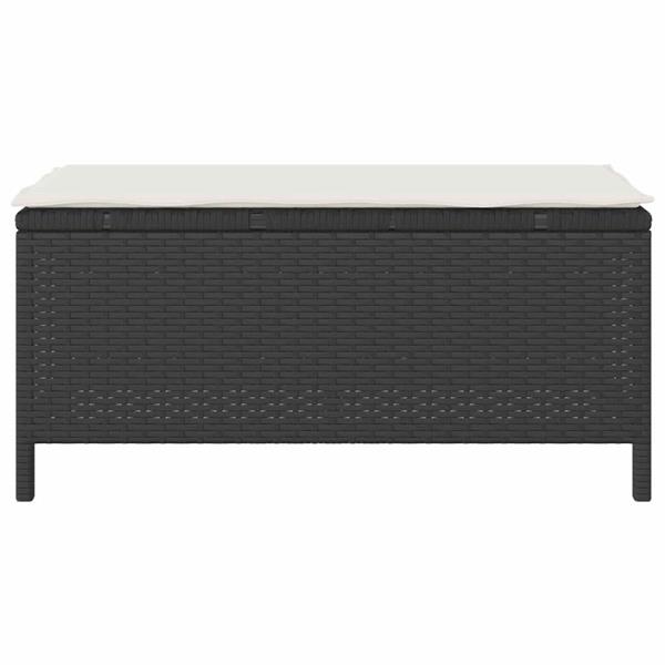 Grote foto vidaxl tuin eettafelset zwart poly rattan tuin en terras tuinmeubelen