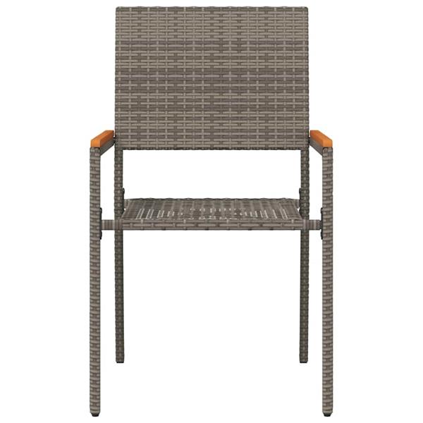 Grote foto vidaxl tuinstapelstoelen 2 pcs grijs en bruin tuin en terras tuinmeubelen