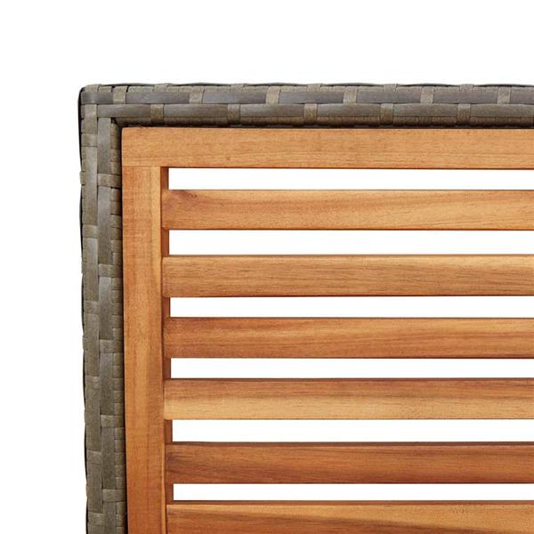 Grote foto vidaxl tuinstapelstoelen 2 pcs bruin en grijs tuin en terras tuinmeubelen