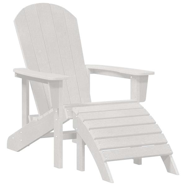 Grote foto vidaxl adirondack stoel wit 82 x 74 x 92 cm hdpe tuin en terras tuinmeubelen