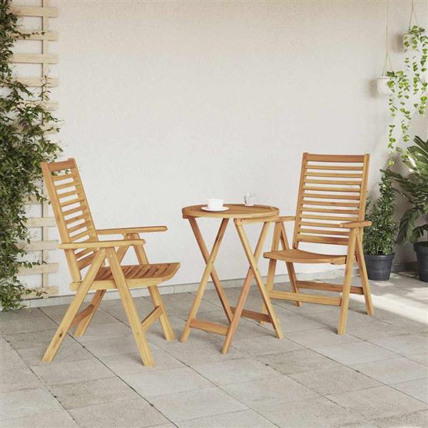 Grote foto vidaxl tuinstoelen 2 pcs bruin 52 x 64.5 x 108 cm massief acaciahout tuin en terras tuinmeubelen