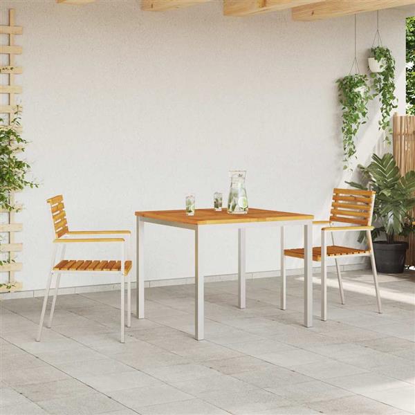 Grote foto vidaxl tuinstoel 2 pcs olie naturel massief acaciahout tuin en terras tuinmeubelen