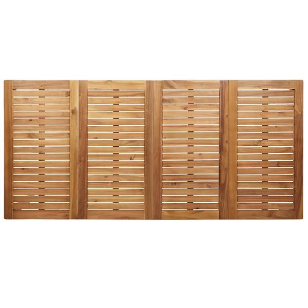 Grote foto vidaxl eettafel bruin 200 x 90 x 75 cm massief teakhout tuin en terras tuinmeubelen