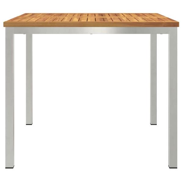 Grote foto vidaxl eettafel bruin 90 x 90 x 75 cm massief acaciahout tuin en terras tuinmeubelen