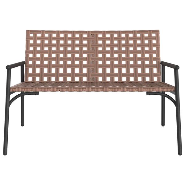 Grote foto vidaxl tuinstoel bruin 110 5 x 79 x 75 5 cm poly rattan tuin en terras tuinmeubelen