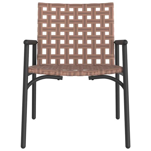 Grote foto vidaxl tuinstoel 2 pcs bruin 78 x 55 5 x 75 5 cm poly rattan tuin en terras tuinmeubelen
