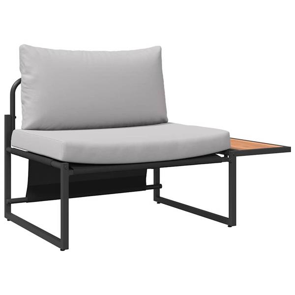 Grote foto vidaxl tuinbankenset 2 pcs lichtgrijs staal tuin en terras tuinmeubelen