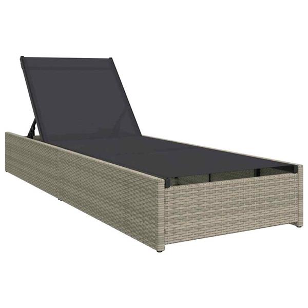 Grote foto vidaxl ligstoel beige 200.5 x 70 x 75 cm poly rattan tuin en terras tuinmeubelen