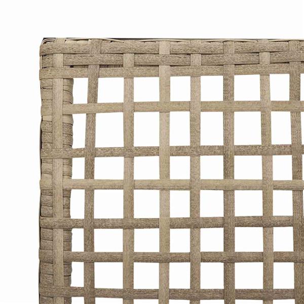 Grote foto vidaxl tuinstoel met kussen 2 pcs beige 55 x 53 x 85 cm poly rattan tuin en terras tuinmeubelen