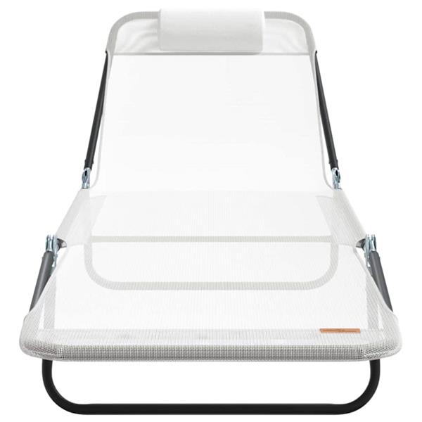 Grote foto vidaxl opvouwbare zonnebed 2 pcs cr me 182 x 55 x 85 5 cm textileen tuin en terras tuinmeubelen