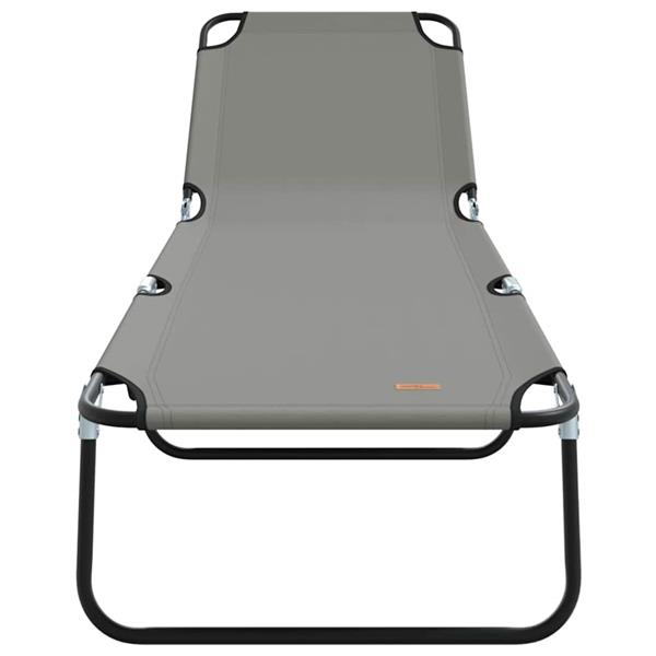 Grote foto vidaxl opvouwbare zonnebed 2 pcs grijs 188 x 57 x 86 5 cm polyester tuin en terras tuinmeubelen