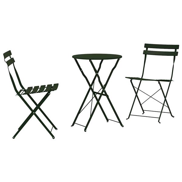 Grote foto vidaxl vouw bistro set 3 pcs bossen staal tuin en terras tuinmeubelen